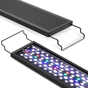 hygger Sun Moon LED Aquarium Light, Full Spectrum Fish Tank Light Day-Night Dual Timer, Adjustable 6 Timer 10 Brightness 8 Colors for Planted Freshwater Tank (20W for 18~24in Long Tank)