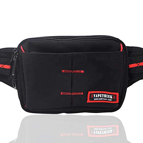 Vapethink Poche Cigarette électronique, Sac de Hanche Multifonction Sacochede Voyage Portable pour Vape Mods/ e-liquide / Réservoirs/ Batteries / Téléphone / Portefeuille