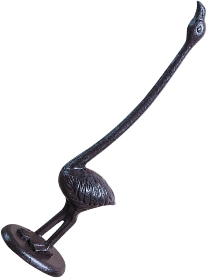 Flamingo Statue Paper Towel Holder Roll Paper Rack Kitchen Towel Storage Industrial Style Non-Slip Base