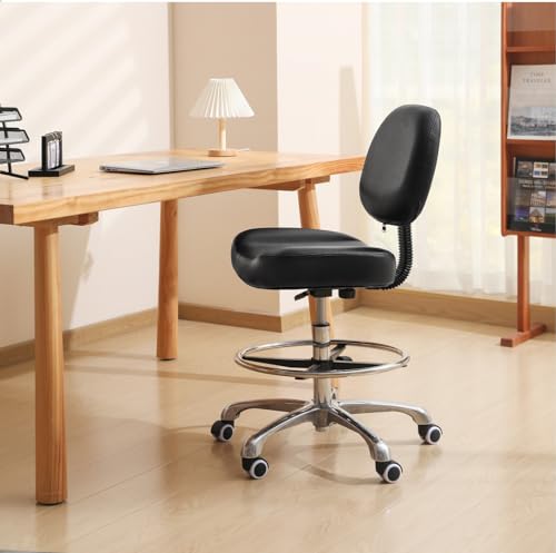 Kaleurrier Altura da cadeira de desenho ajustável: cadeira de mesa alta para escritório em casa com