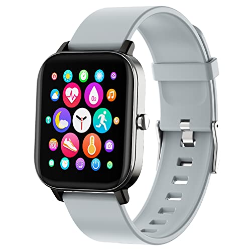 Smart Watch, FirYawee Smartwatch for Android Phones and iOS Phones,Fitness Tracker Waterproof IP68 with Heart Rate Monitor and Sleep Monitor,Step and Distance Counter,Smart Watch for Men Women