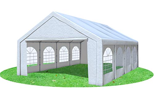 Stabilezelte Partyzelt 5x8 m Modular Pro PE 240 g/m² wasserdicht inkl. Seiten Festzelt Gartenzelt Weiss