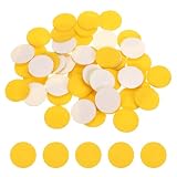 QUARKZMAN 100 Stück Haftfilz Kreise 1-9/16 Zoll 2mm Vliesfilz Gelb