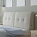 Rückenlehne Bett Kopfteil Kissen Rückenkissen Lesekissen Sofa Rückenpolster Leinen Lendenpolster Lauschig Gepolstert Kopfstütze, Entfernbar Waschbar, 7 Farben ,Off-white-150×60×10cm(Withheadboard)