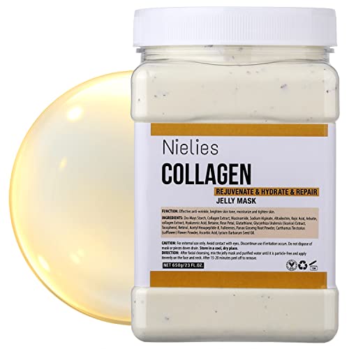 Nielies Jelly Mask, Facial Skin Care- Collagen Peel-Off Jelly Mask Set, Jelly Mask For Facials, Face Mask For Instant Hydration, Vegan Peel Off Face Mask, For Smoothing, Moisturizing #TOP2