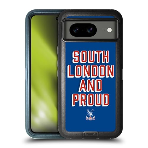 Head Case Designs Officially Licensed Crystal Palace FC South London and Proud Crest Ultra-Armoured Shockproof Case [Military Grade Protection] Compatible with Google Pixel 8