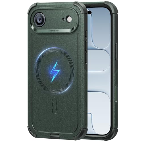 Image of ESR for iPhone Air Case, 23ft Military-Grade Drop Protection, Shock-Absorbing Rugged iPhone 17 Air Cover, MagSafe Accessories Compatible, Cyber Series, Olive Green
