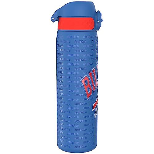 Ion8 NFL Buffalo Bills Lightweight Steel Water Bottle, 600 ml/20 oz, Non-Insulated, Leak Proof, Easy to Open, Secure Lock - Image 4