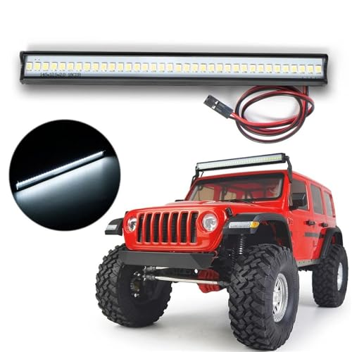 Luces vehículo RC para rutas nocturnas en montaña con crawler Wrangler y TRX4 1/10 4