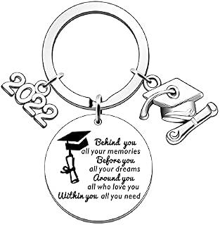 FMCC 2022 Graduation Gifts for Her - Graduation Presents for Daughter Best Friends High School Colleagues Graduation Gift Keyring Behind You All Your Memories
