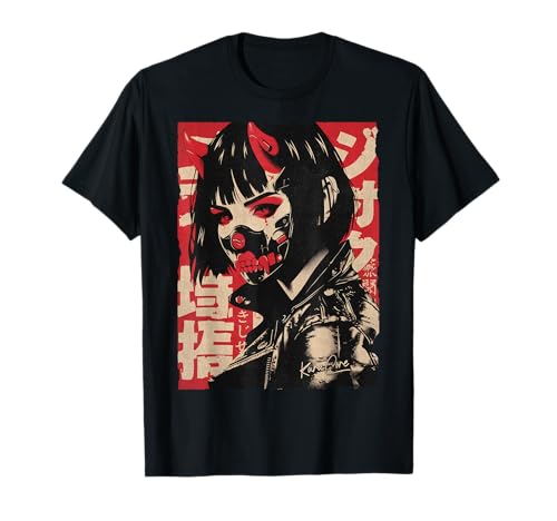 Japón Streetwear Cyberpunk Y2K Techwear Retro Manga Anime Camiseta