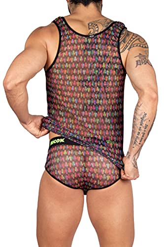 Conjunto Regata e cueca tule transparente Ricok couture (ESTAMPADO, M)