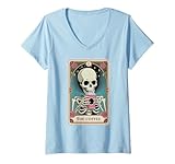Damen Tarotkarte The Coffee Humor Morning Coffee T-Shirt mit V-Ausschnitt