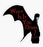 Lucifer Morningstar What is It You Desire Funny Best Gift for Lucifer Season 5 - Sticker Graphic - Auto, Wall, Laptop, Cell, Truck Sticker for Windows, Cars, Trucks