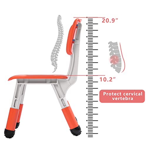 Adjustable Kid Chairs Indoor 3 Level Adjustable Suitable For Children Age 2-6. Maximum Load-Bearing 220Lbs Suitable For Family Classroom And Nursery Child Seat Set (2-Pack-Red) #TOP3