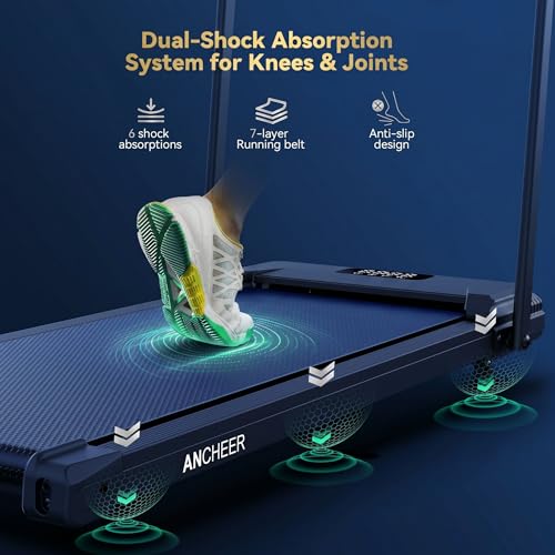 Image of ANCHEER Walking Pads, 2 in 1 Under Desk Treadmill 2.5HP Compact Running Machine with Remote Control, 300lbs Weight Capacity for Home /Gym /Office,Ultra-Quiet, Installation-Free