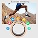 Denash Step Counting Smart Ring with IP68 Water, Fast Charging, Rhinestone Design for Women Men Gold, Suitable for Android 5.0 10 and Above Compatible (10#)
