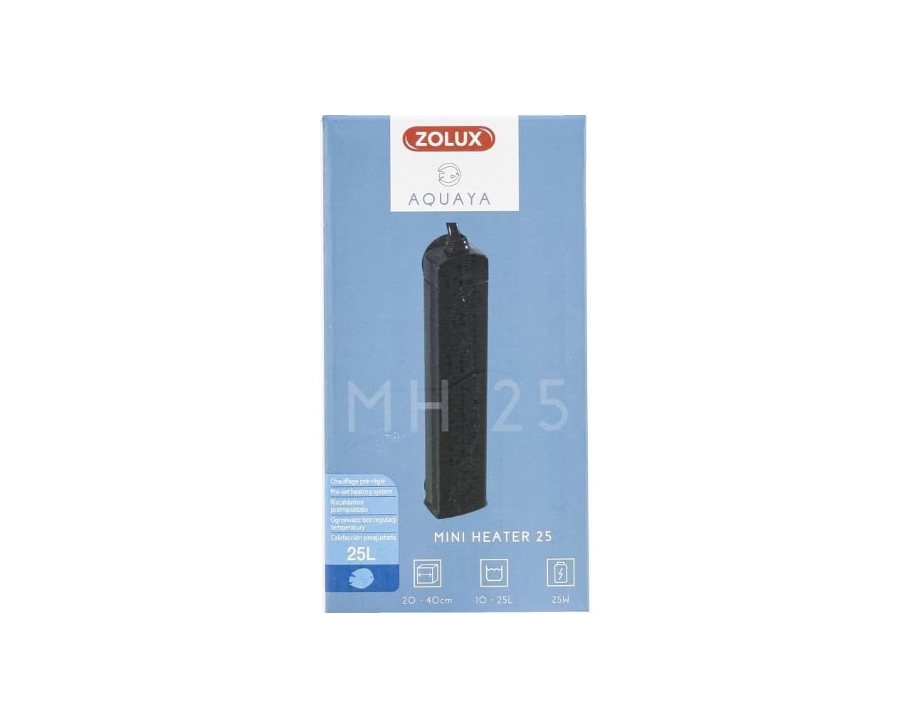 Zolux ZO-336143 - Calefactor preconfigurado para Acuario de 10 a 25 litros de Potencia 23 W