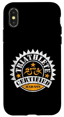 BADASS TRIATHLETE Endurance �t���g���C�A�X�����f�U�C�� �F�� �X�}�z�P�[�X iPhone X/XS �p