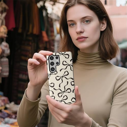 Coque Samsung S25 Ultra silicone rigide HL2 avec motif nœud noir - 5