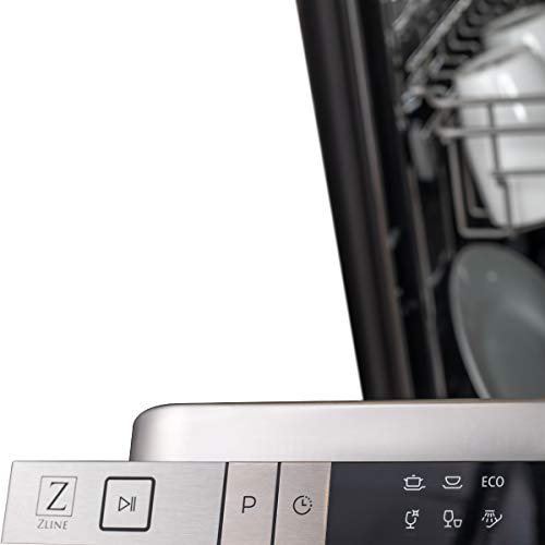 ZLINE 18 in. Top Control Dishwasher in Stainless Steel with Stainless Steel Tub and Traditional Style Handle - Thumbnail 6