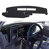 Dashboard Cover Dash Cover Mat Fit for Chevy Chevrolet Silverado/GMC Sierra C1500 C2500 C3500 K1500 K2500 K3500 Pickup Truck 1988-1994, 1992-94 GMC Yukon/Chevy Blazer Suburban(88-94, Black)
