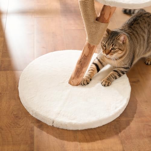 Torre Moderna para Gatos de Interior con 2 Niveles y Poste de Madera miniatura 7