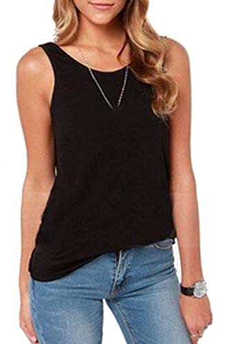 Dawwoti delle Donne Senza Maniche Maglia di Estate Tuniche Girocollo Tank Top Crop Cami Top