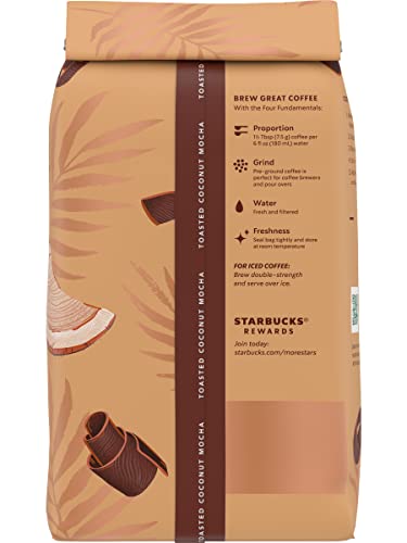 Image of Starbucks Flavored Ground Coffee (Toasted Coconut Mocha, 17 oz (Pack of 4)), Pack of 1