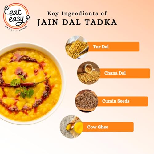 Image of Eat Easy Ready To Eat Jain Dal Combo of 3- Dal Makhani, Dal Tadka, Gujarati Dal | Just Add Water and Cook | Delicious Instant Food | High Protein & Fiber, Freeze Dehydrated Healthy Instant Travel, Camping, Trekking, Hostel Food