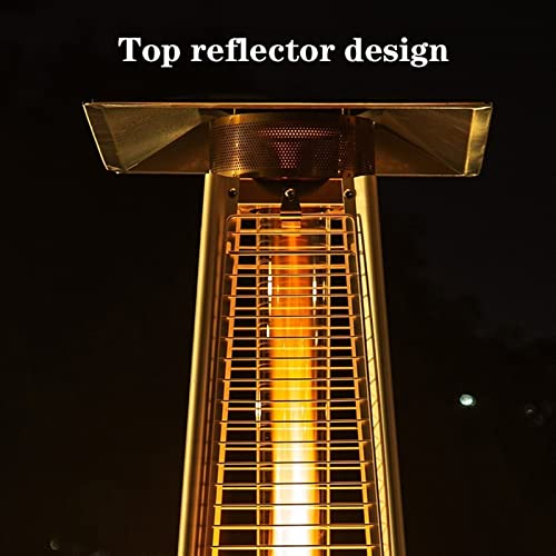 elektrische ventilatorkachel 92 inch hoge patio -verwarmer met dekking, 44.000 BTU Buitenvlamtorenverwarming, draagbare propaanverwarming met wielen, meerdere waarborgen elektrische radiatoren - Afbeelding 5
