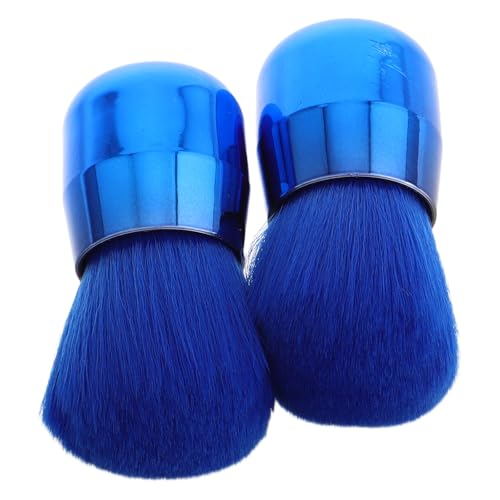 Wakauto 2Pcs Mushroom Shaped Blush Brushes Portable Travel Size Loose
