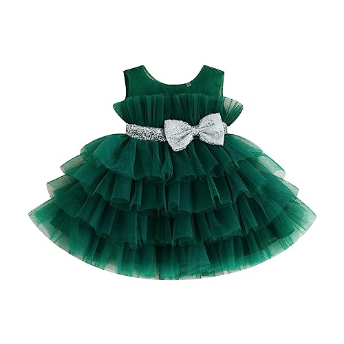 Toddler Girl Cute Ball Gown Sleeveless Bow Mesh Tulle Tutu Princess Dresses Formal Party Dress