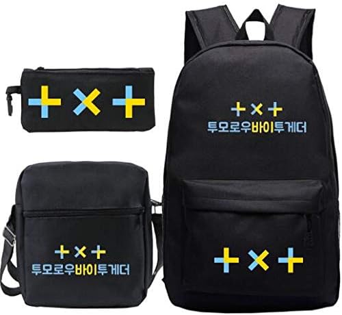 Amazon ラきラき Kpop 韓流 ロゴをマークしたリュックサックtxtリュック組合 Eternity 韓国txt リュック バックパック旅行コンサート通学通勤旅行カバン ブラック ラきラき レディース