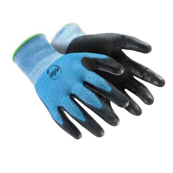 MOLLIFII Safety Gloves, Knit, A5, XL, Black/Blue, PR