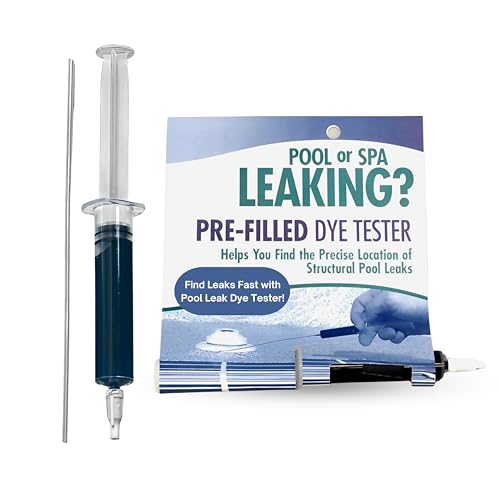 Pool Leak Dye Tester for Leakmaster - Party Pool Dye for Pool Leak Detection - Leak Locating Dye for Retail Pool Leak Detection Dye Kit to Find Precise Spot of Structural Pool Leaks for Repair (Blue)