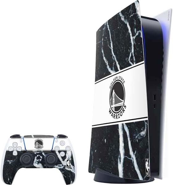 Skinit Decal Gaming Skin Compatible with PS5 Bundle - Officially Licensed NBA Golden State Warriors Canvas Design