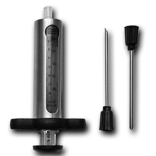 LABT Marinadenspritze Gewürzspritze Bratenspritze Edelstahl mit Skalierung und Sichtfenster 45 ml