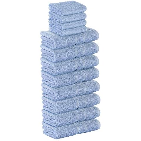 StickandShine 12 TLG. in hellblau/Premium Frottee Set aus 100% Baumwolle Cover