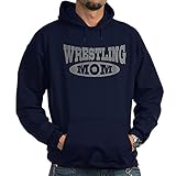 CafePress Wrestling Mom Hoodie (Dark) Pullover Hoodie, Classic & Comfortable Hooded Sweatshirt Navy