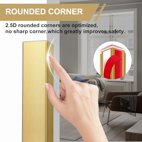 Image of Wall Corner Protector, 1-3 /8 Inch (W) x 59 Inch (L) Aluminium Alloy Corner Guards for Walls Edge Protection,Prevent Getting Scratched from Pets