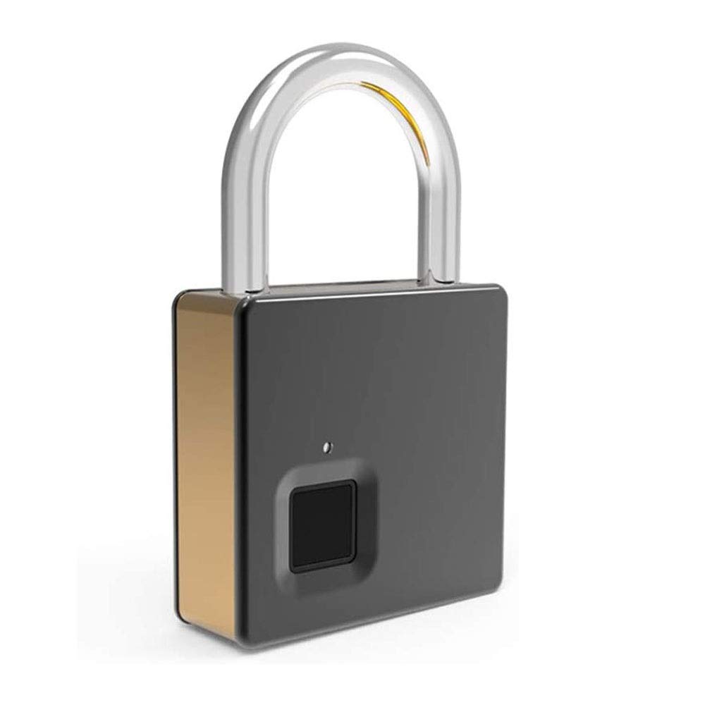 Fingerprint Lucchetto Smart Smartless Security Security Locker Lock Gym Lock IP65 Anti-FECT Anti-Furto Ricaricabile per l'armadietto Scolastico, Palestra, Porta, armadietto, Valigia, Zaino