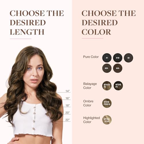Image of GOO GOO Seamless Clip in Hair Extensions Real Human Hair Remy Extensions