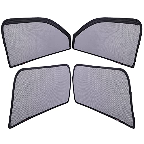Image of Able Sporty Car Magnetic Sun Shade Curtains with Zipper for Chevrolet SAIL Set of 4