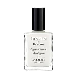 Strengthen & Breathe Oxygenated Base Coat and Nail Strengthener | 2-in-1 Nail Treatment | Boosts Nail Condition and Strength | Vegan | Certified Halal and Cruelty Free | 12-Free | 15 ml