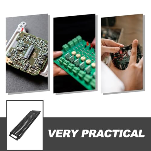 Image of PCB Rack 25-Slot Anti-Static Circuit Board Holder with Double-Ear Stability Design for Electronic Component Storage and Soldering Work 18.70X5.31X1.33 Inches 3-Pack