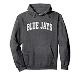Blue Jays Mascot Vintage Athletic Sports Name Design Pullover Hoodie