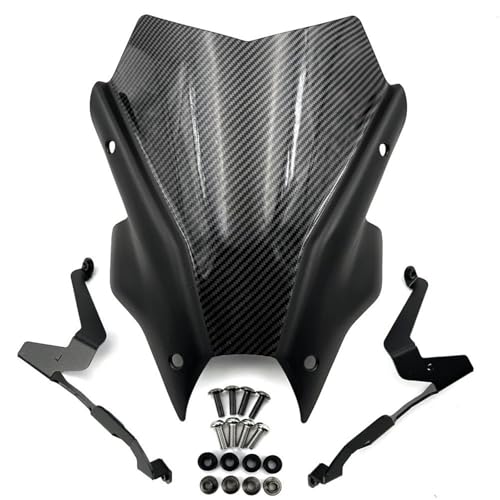 Motorrad Windschild Für MT-09 Für SP 2021-2023 Motorrad Teile Touring Sport Windschutz Windschutz Visier Deflektor Motorrad Windabweiser Spoiler(Carbon)