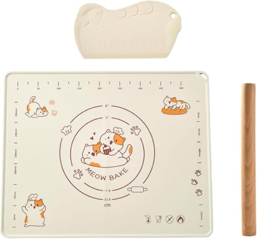 [Ambety] �V���R���x�[�L���O�}�b�g 3�_�Z�b�g ����~�ߕt�� ���n�L�΂��V�[�g �L�b�`���p�i �O���[���b�������Ȃ� �ϔM�� �N�b�L�[ �}�J���� �p����� �˖_ �X�N���[�p�[�t��