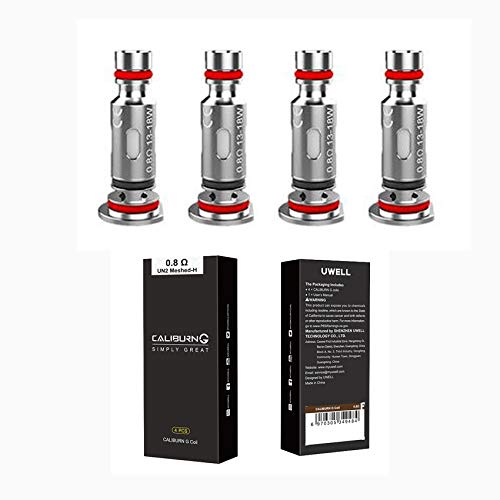 Bobina de recambio original Uwell Caliburn G Mesh 0.8 Ohm para el nuevo cigarrillo electrónico del kit Uwell Caliburn G (4 piezas) Cover